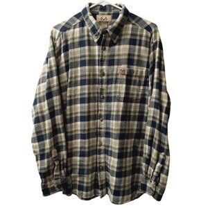 Realtree Flannel Button Up Shirt Mens Size XL Multi Plaid Pocket Long Sleeve
